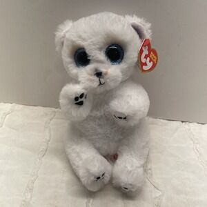 TY Beanie Baby Beanie Bellies WUZZY the Polar Bear 6"  Stuffed Animal Plush NEW
